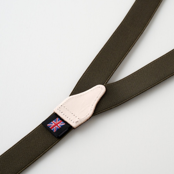 ozie（オジエ） サスペンダー メンズ レディース カーキ 緑 ALBERT