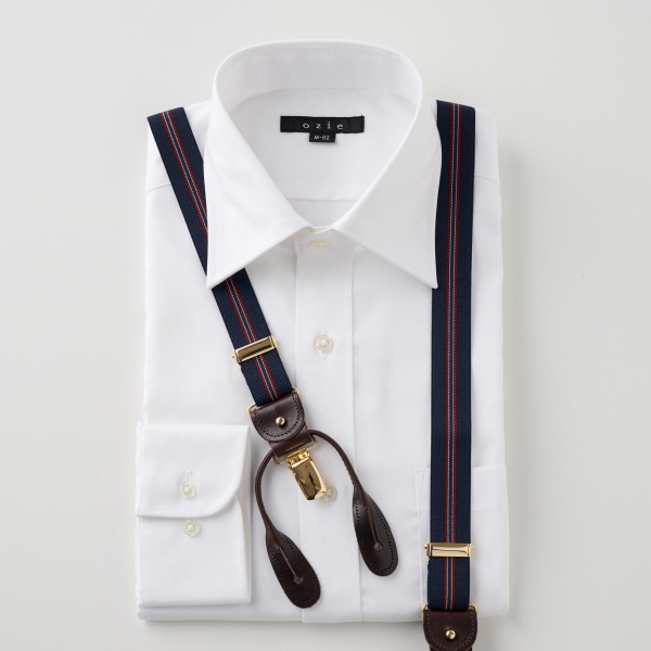 ozie（オジエ） サスペンダー メンズ レディース ネイビーブルー 紺青
