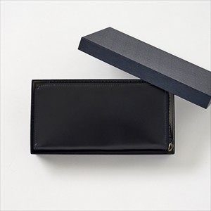 ウォレット 財布 メンズ ラウンドZIP コードバン 本革 日本製 ネイビー 