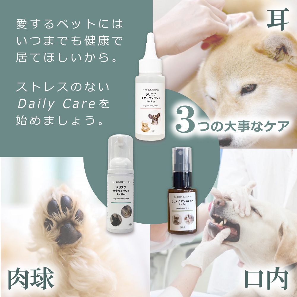 犬 猫 耳洗浄液 歯磨き 肉球ケア 日本製 天然成分100% ノンアルコール
