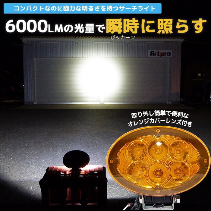 サーチライト 船 60w led 船舶 24v 12v 狭角 スポット デッキライト 