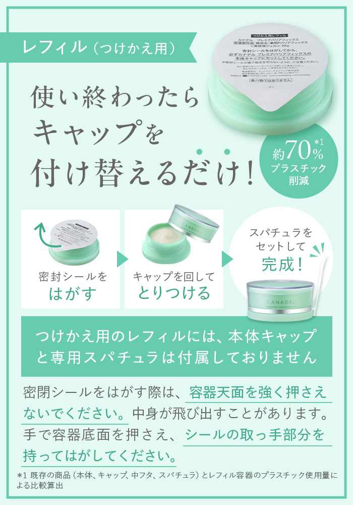 CANADEL プレミアバリアフィックス 本体＆レフィルセット CANADEL 詰め替え レフィル プレミアバリアフィックス オールインワン