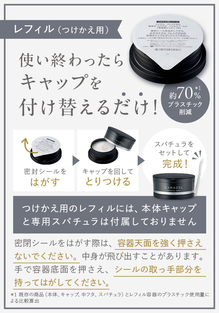 CANADEL 詰め替え レフィル プレミアゼロ オールインワンジェル 58g