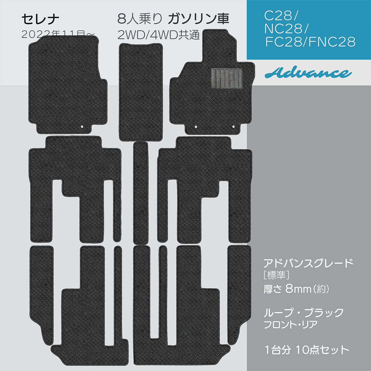 新品未開封 セレナ C-28 e-POWER フロアマット セレナ フロアマット C28 新型 3D 1列目 フロア マット ガソリン e