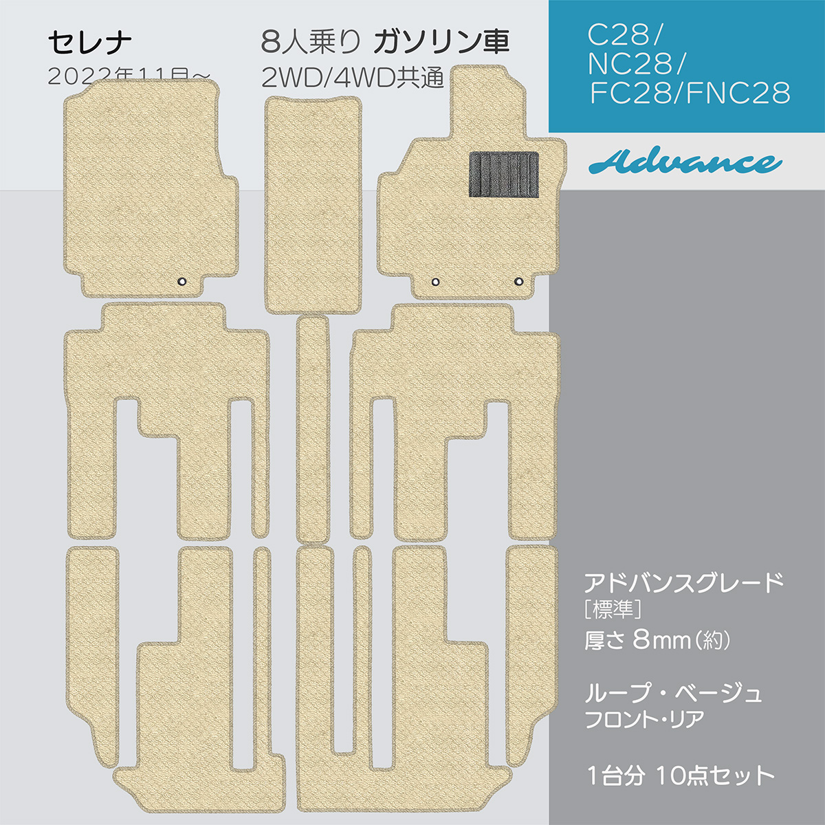 新品未開封 セレナ C-28 e-POWER フロアマット 日本製 日産 新型 セレナ C28 フロアマット e-POWER e-4ORCE C28/NC28