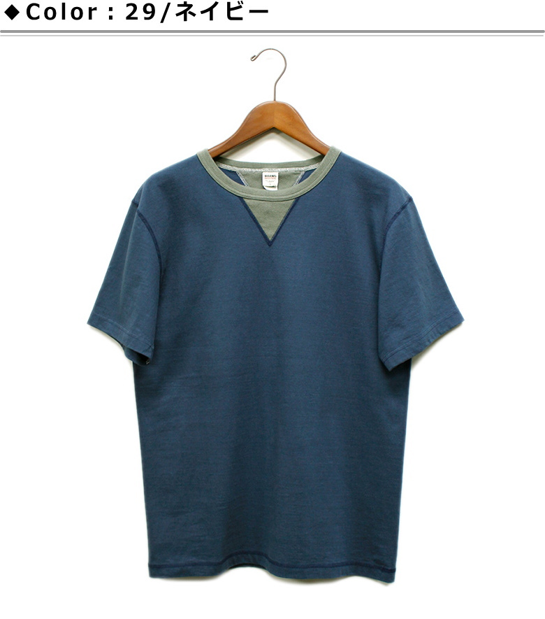 セール！BARNS(バーンズ) 小寸編み天竺のリンガーTシャツ “COZUN Tee” 2023年モデル [BR-23167]｜p-mrt｜03