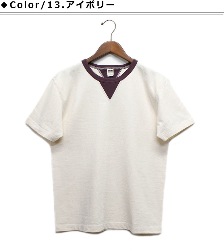 BARNS(バーンズ) 小寸編み天竺のリンガーTシャツ “COZUN Tee” 2024年モデル [...