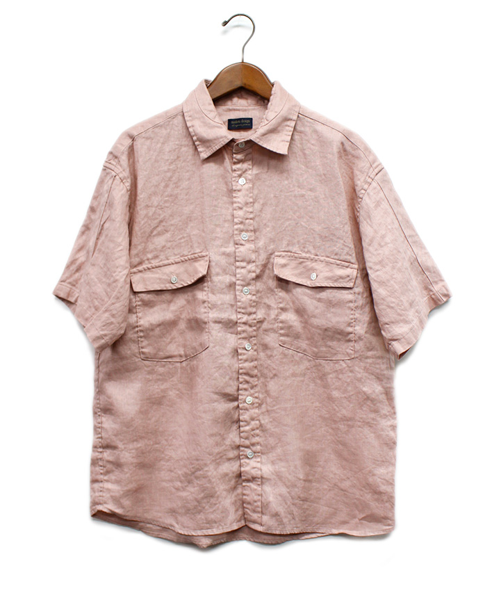 modem design design(モデムデザイン) 麻素材半袖シャツ / LINEN