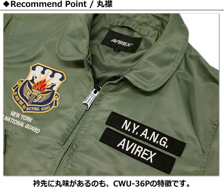 AVIREX CWU-36P NEWYORK AIR NATIONAL GUARD / アビレックス CWU 36-P