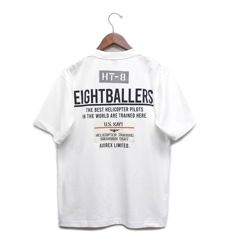 アビレックス エイトボーラーズ ステンシル パッチ Tシャツ / AVIREX EIGHT BALL...