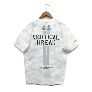 アビレックス ステンシルプリント カモ柄Tシャツ バーティカル ブレイク / AVIREX CAMO...