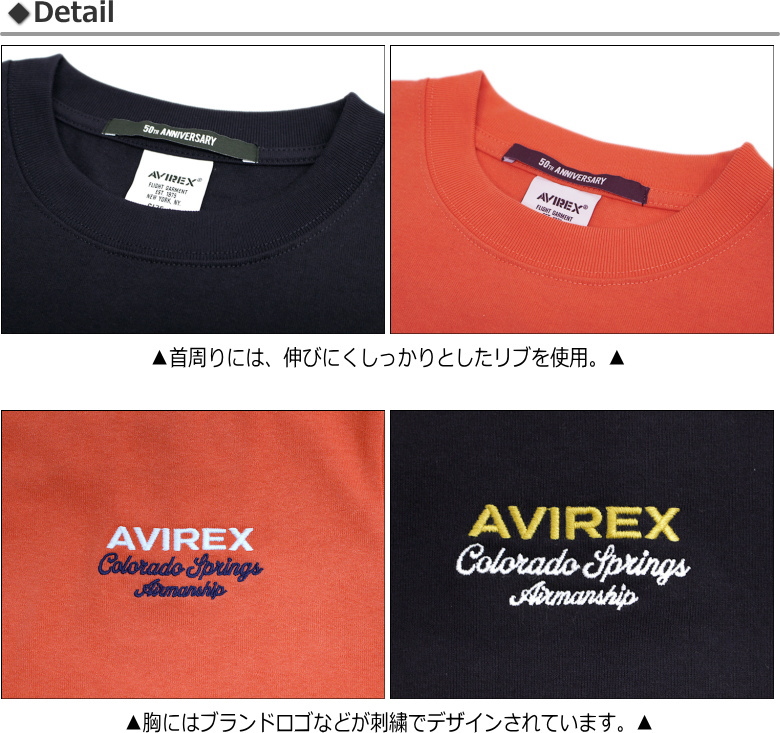 AVIREX アヴィレックス USAFA SQUADRONS EMBROIDERY T-SHIRT USAFA SQUADRONS EMBROIDERY T-SHIRT / 刺繍 半袖Tシャツ
