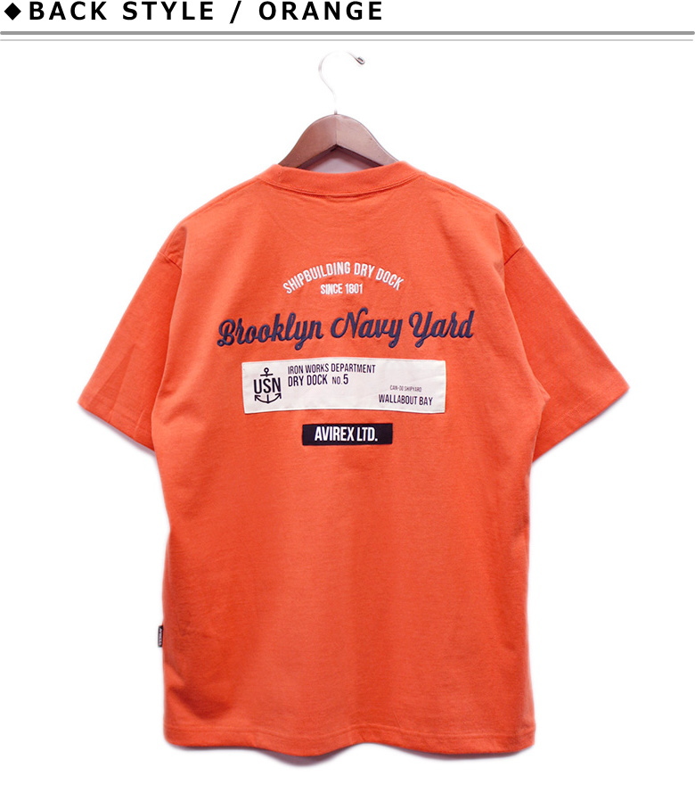 AVIREX Tシャツ　7.62mm弾跡 AVIREX（アヴィレックス） アビレックス 刺繍＆布パッチTシャツ 2026年