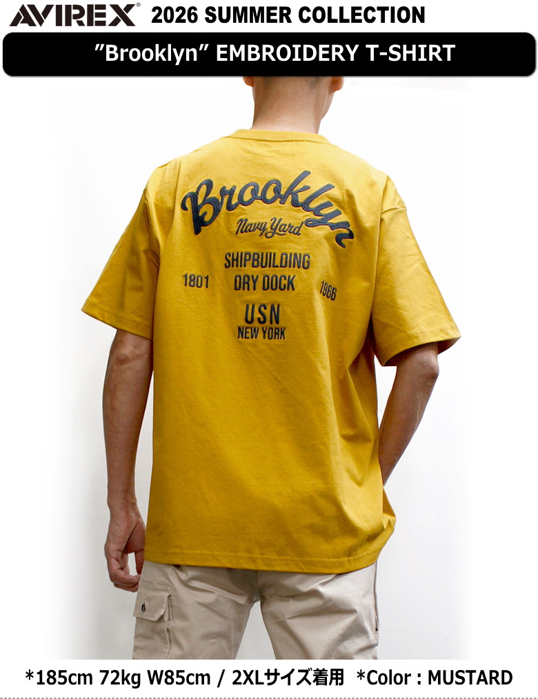 AVIREX（アヴィレックス） アビレックス ブルックリン刺繍Tシャツ 2026