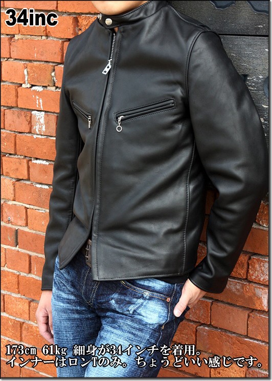 Schott 641XX 60S復刻シングルライダースジャケット ブラック 34