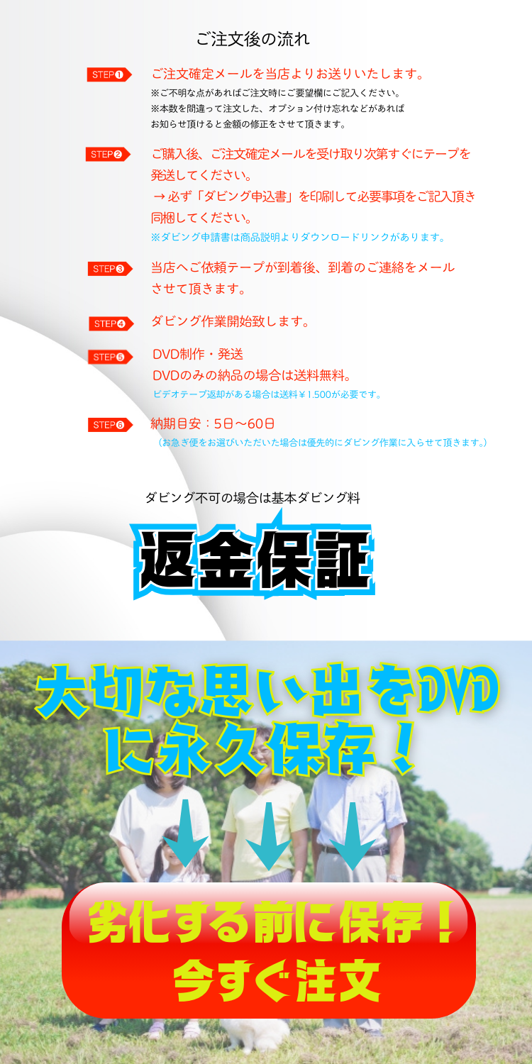 思い出のVHS映像をDVDに保存するサービス