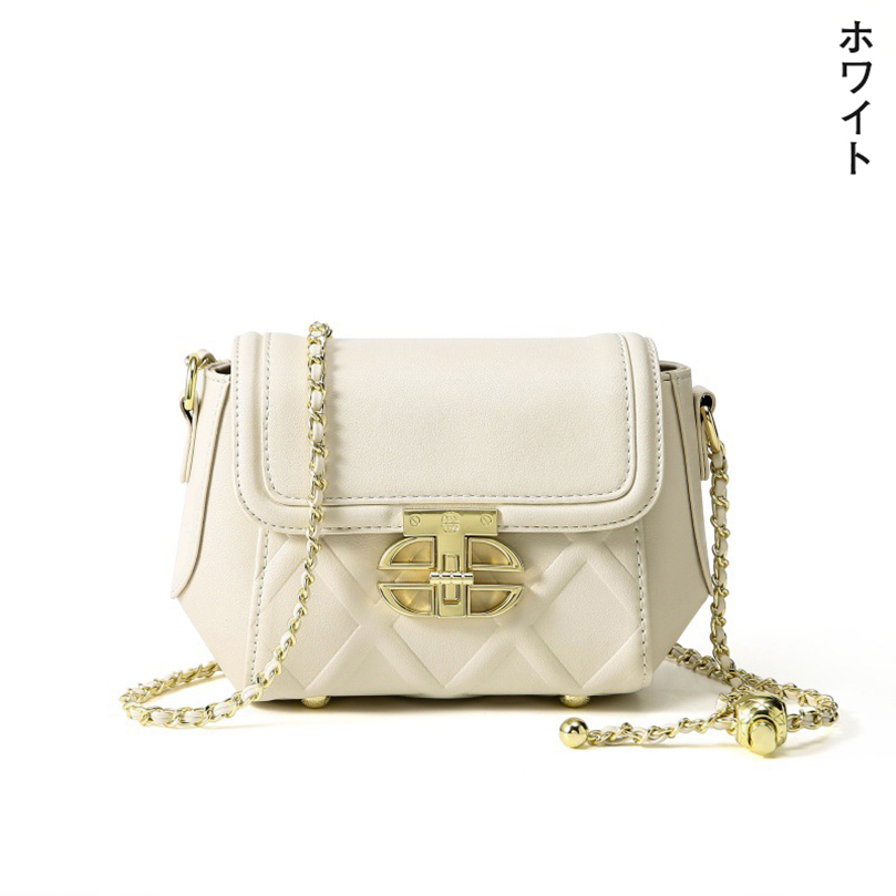 チェーンショルダーゴールド金具本革 軽量 ショルダーバッグ