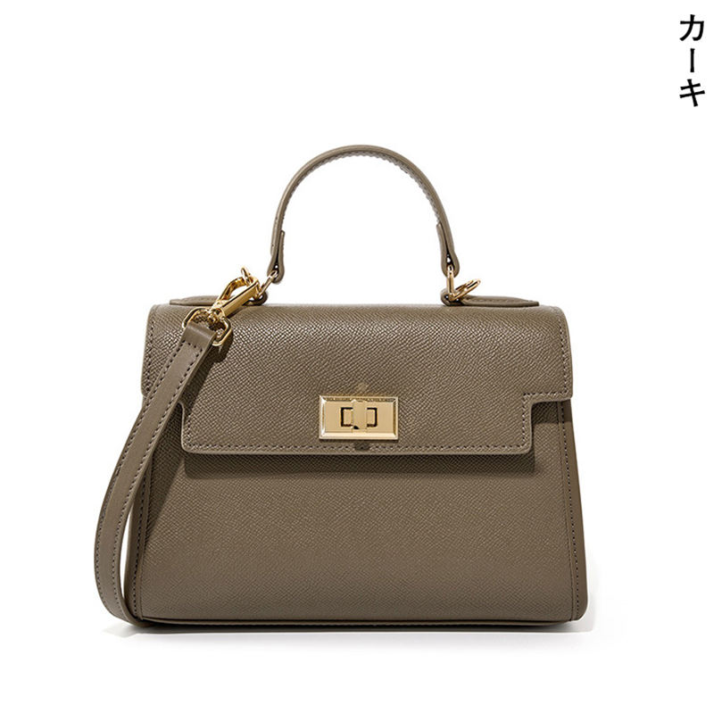 ショルダーゴールド金具本革 軽量 ショルダーバッグ レディース 斜