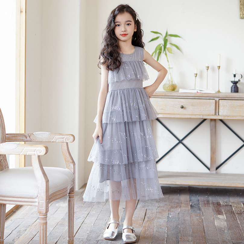 ジルチュ JILTU フリル付きノースリーブミニワンピース グレー フリルチュール×ニットミニワンピースセットアップ[tu1030