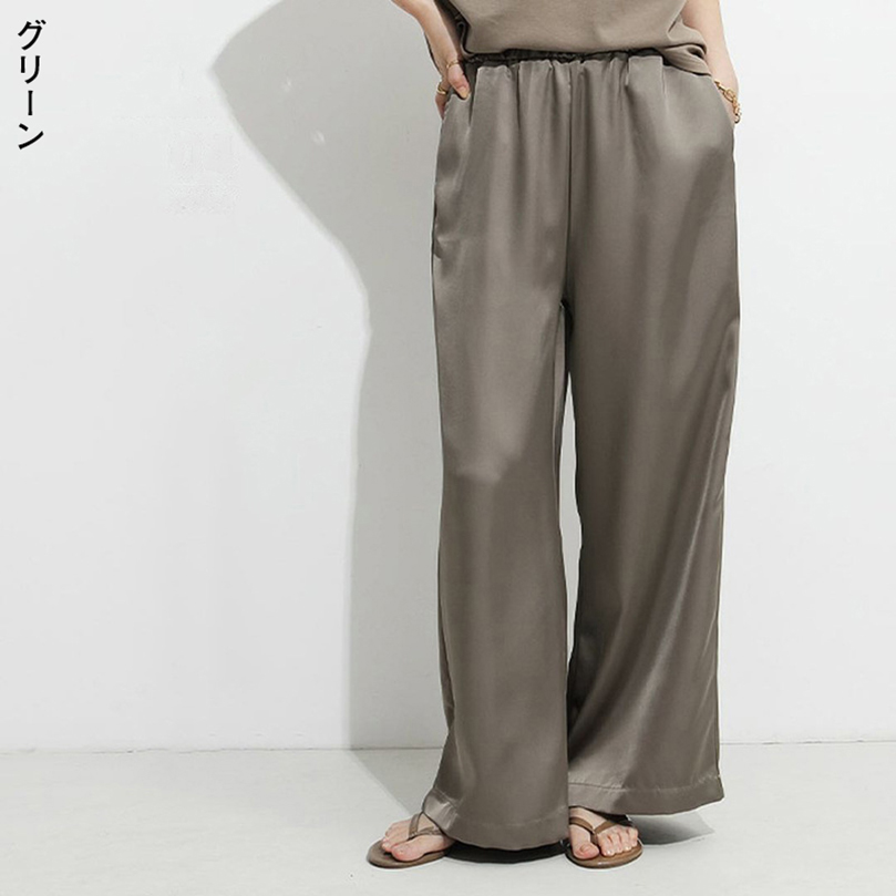 【Karen Millen】プリント サテン ワイド レッグ パンツ Karen Millen】プリント サテン ワイド レッグ パンツ