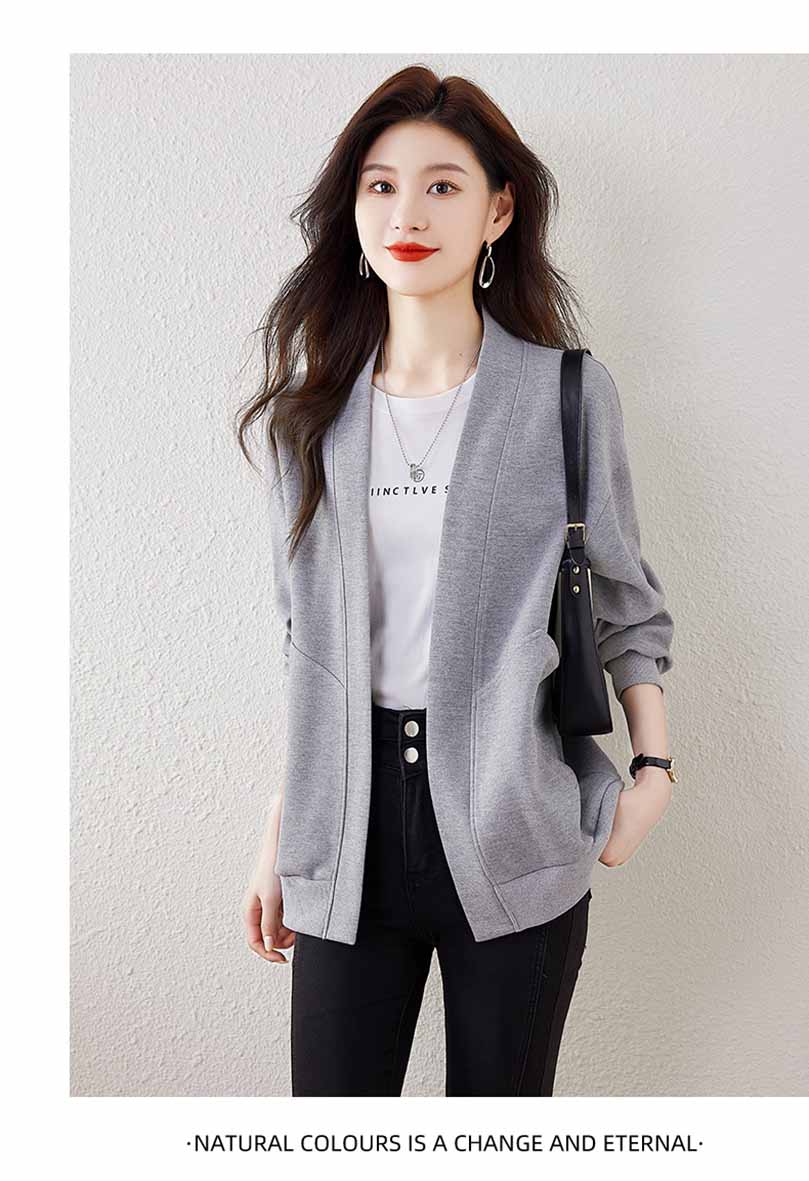 ドロップショルダースウェットカーディガン アウター カーディガン