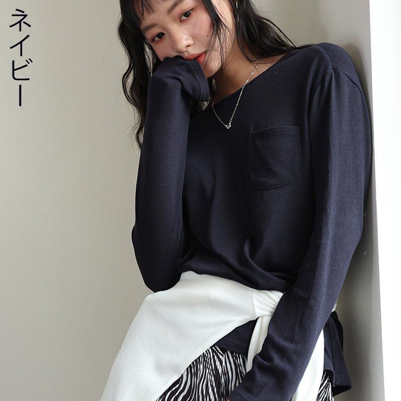 トップス シアートップス レディース Tシャツ 重ね着 ロンt カジュアル