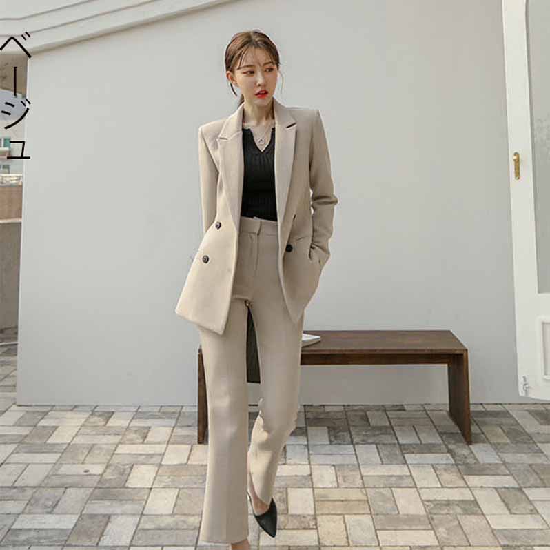 レディース スーツ パンツスーツ ビジネススーツ セットアップ 大きい