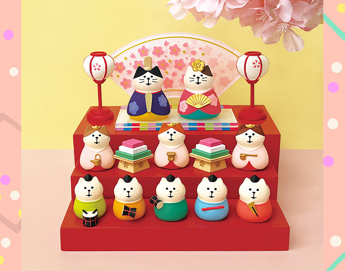 DECOLE（デコレ） concombre コンコンブル 春 ひなまつり 木製ひな壇