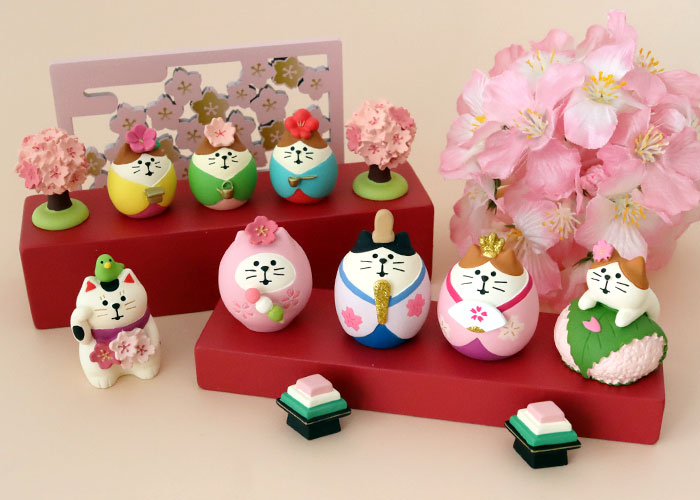 DECOLE（デコレ） concombre コンコンブル 春 ひなまつり 木製ひな壇