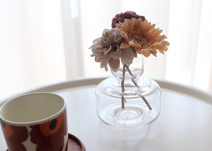 マリメッコmarimekko☆フラワーベース　ピンク　一輪挿し marimekko 花瓶 一輪挿し マリメッコ フラワーベース パウダー