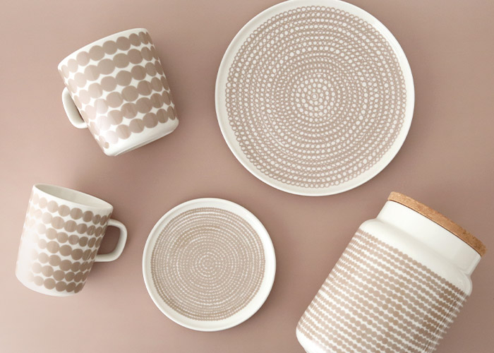 marimekko マリメッコ　Bottna プレート　セットベージュ×ホワイト marimekko マリメッコ BOTTNA ボットナ BOWL ボウル 2.5DL