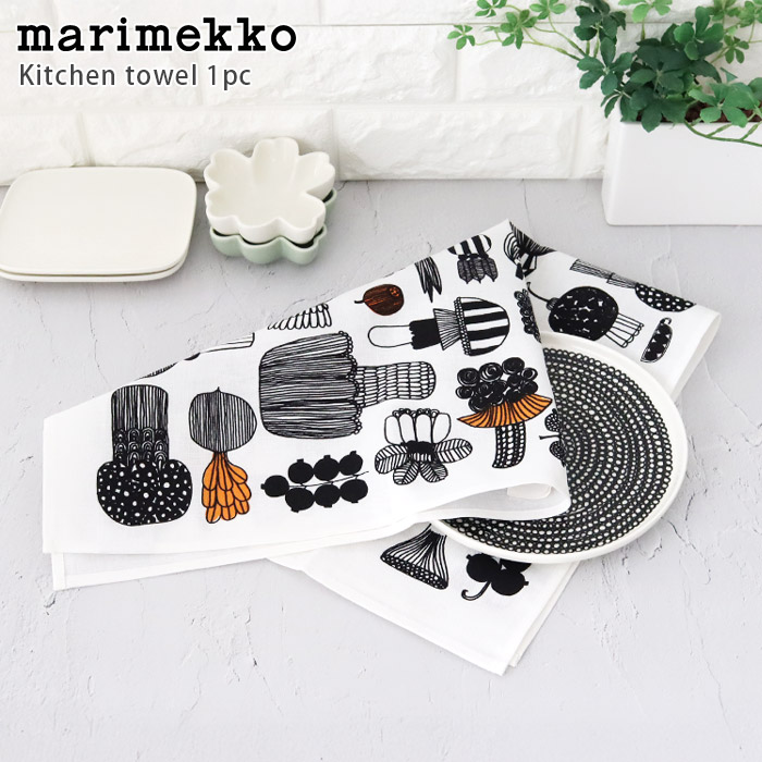 新品未使用　マリメッコ　ティータオル　メトサンヴァキ　クロス marimekko（マリメッコ） ふきん キッチンタオル ティータオル 1枚 全2