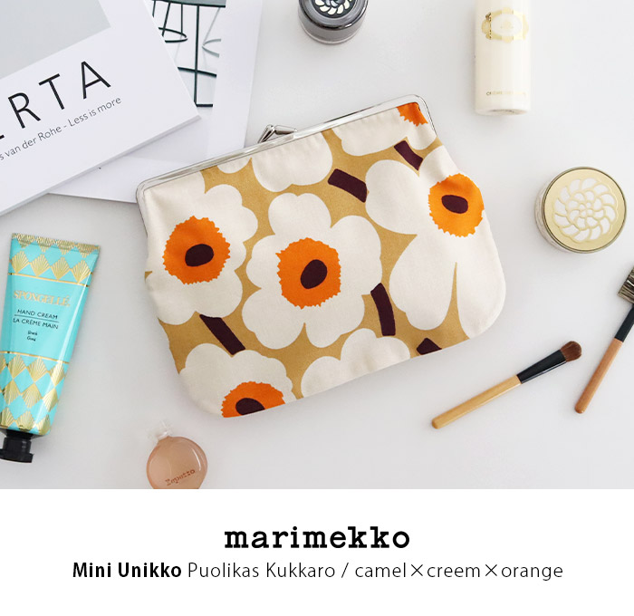 marimekko（マリメッコ） ポーチ がま口 横長大 Mini Unikko ミニ