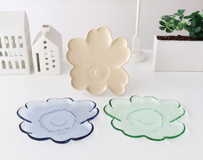 marimekko（マリメッコ） プレート 皿 Unikko shape ウニッコ ガラス