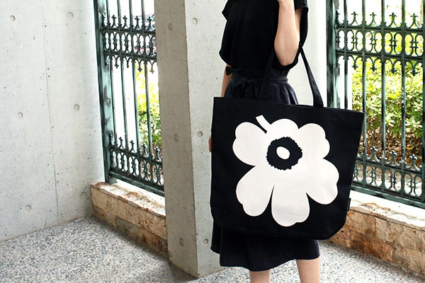 marimekko トートバッグ マリメッコ ウニッコ Torna Wx ブラック