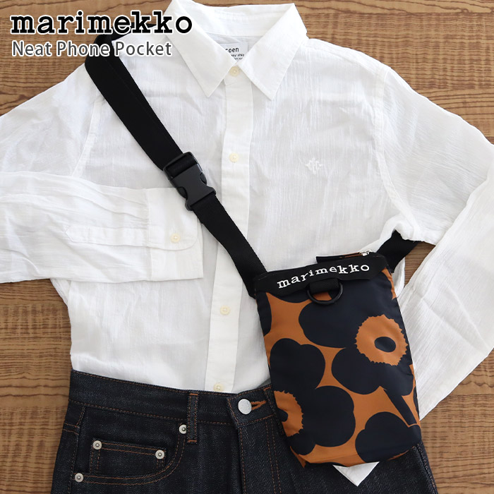 新品マリメッコ Neat Phone Pocket ウニッコ ショルダーバッグ marimekko（マリメッコ） 並行輸入 ショルダーバッグ ウニッコ NEAT