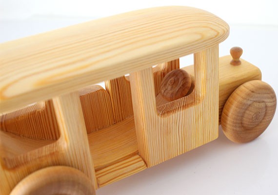 DEBRESK（デブレスカ） おもちゃ 木製 乗り物 ミニカー 北欧のバス