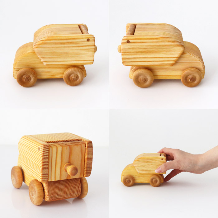 DEBRESK（デブレスカ） おもちゃ 木製 乗り物 ミニカー 北欧の郵便車