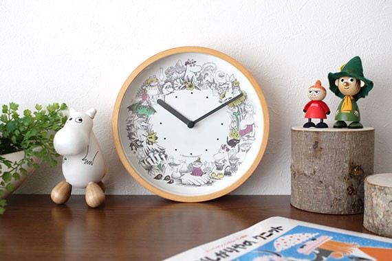 MOOMIN ムーミン 木枠 ウォールクロック 壁掛け時計 置時計