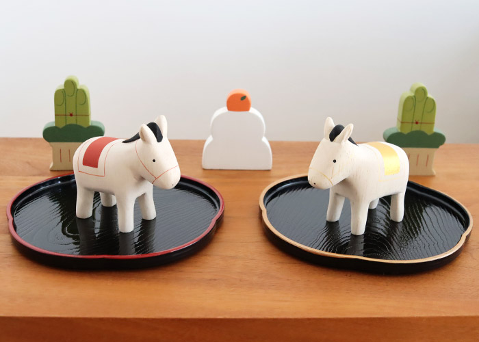 T-LABO polepole ぽれぽれ 木製 置物 2026年 干支 ぽれぽれ動物 ウマ
