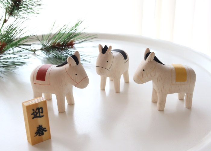 T-LABO polepole ぽれぽれ 木製 置物 2026年 干支 ぽれぽれ動物 ウマ
