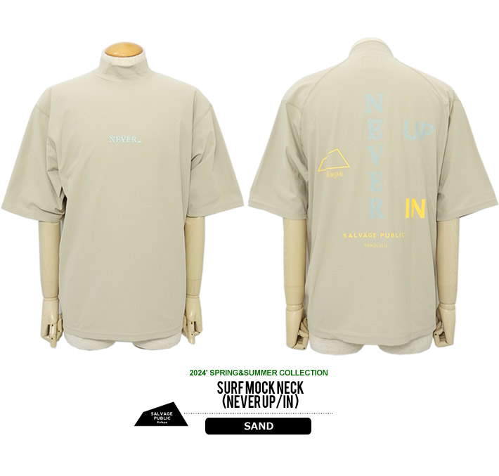 2025年春夏［サルベージパブリックコレパ］モックネック半袖Tシャツ カジュアルゴルフドットコムby PALM SPRINGSにSSALVAGE PUBLIC