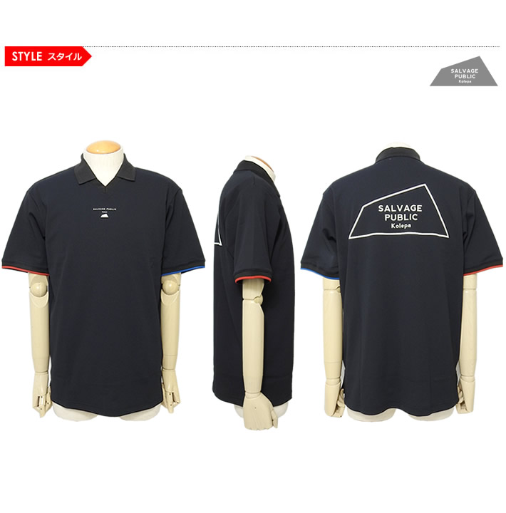 SALVAGE PUBLIC サルベージパブリック 半袖ポロシャツ SALVAGE PUBLIC Kolepa（サルベージ パブリック コレパ） メンズ