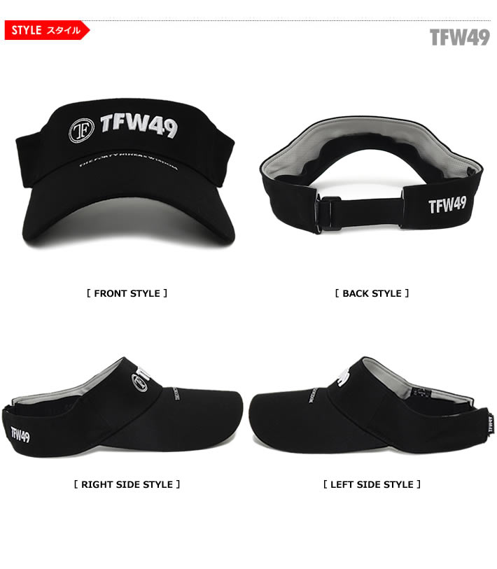 TFW49 ゴルフ メンズ サンバイザー コットンツイル 軽量 立体刺繍