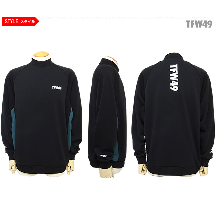 TFW49 ゴルフ メンズ カットソー モックネックプルオーバー 長袖 軽量