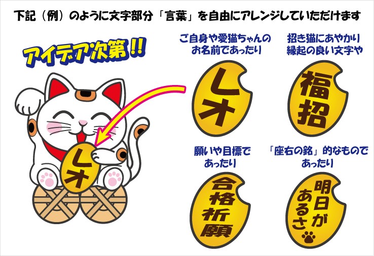 プリント入り　大変丈夫な帆前掛け　商売人必須 招き猫プリント柄 4539681443739_t.jpg