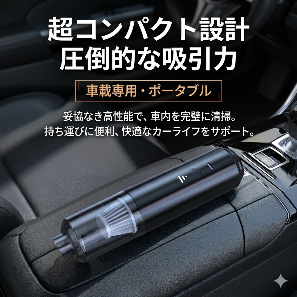 ハンディクリーナー 掃除機 コードレス 強力 吸引 45000Pa 車 車用