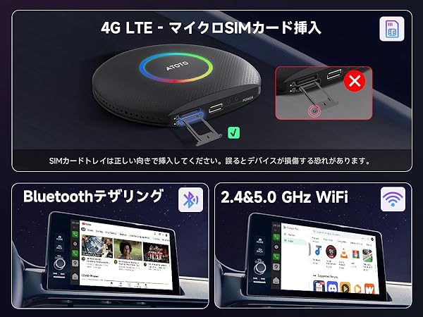 CB6 AI Box CarPlay 2025年のアップグレード版 ワイヤレス Android13