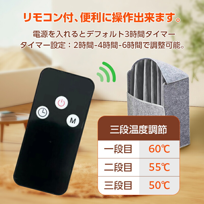 5秒速暖・360°全方位発熱】パネルヒーター デスクヒーター 折り畳み式