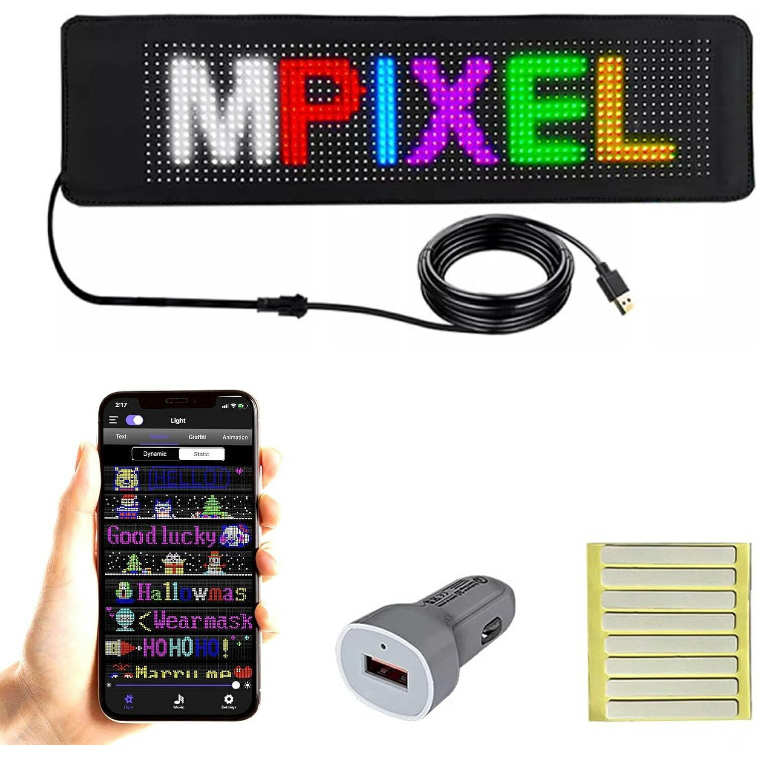 JCSRYD LED電光掲示板 落書き可能 200文字入力可能 柔軟 折りたたみ式